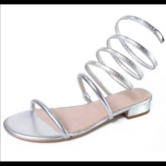 Silver Avec Les Filles calia ankle sandals - Picture 2 of 8